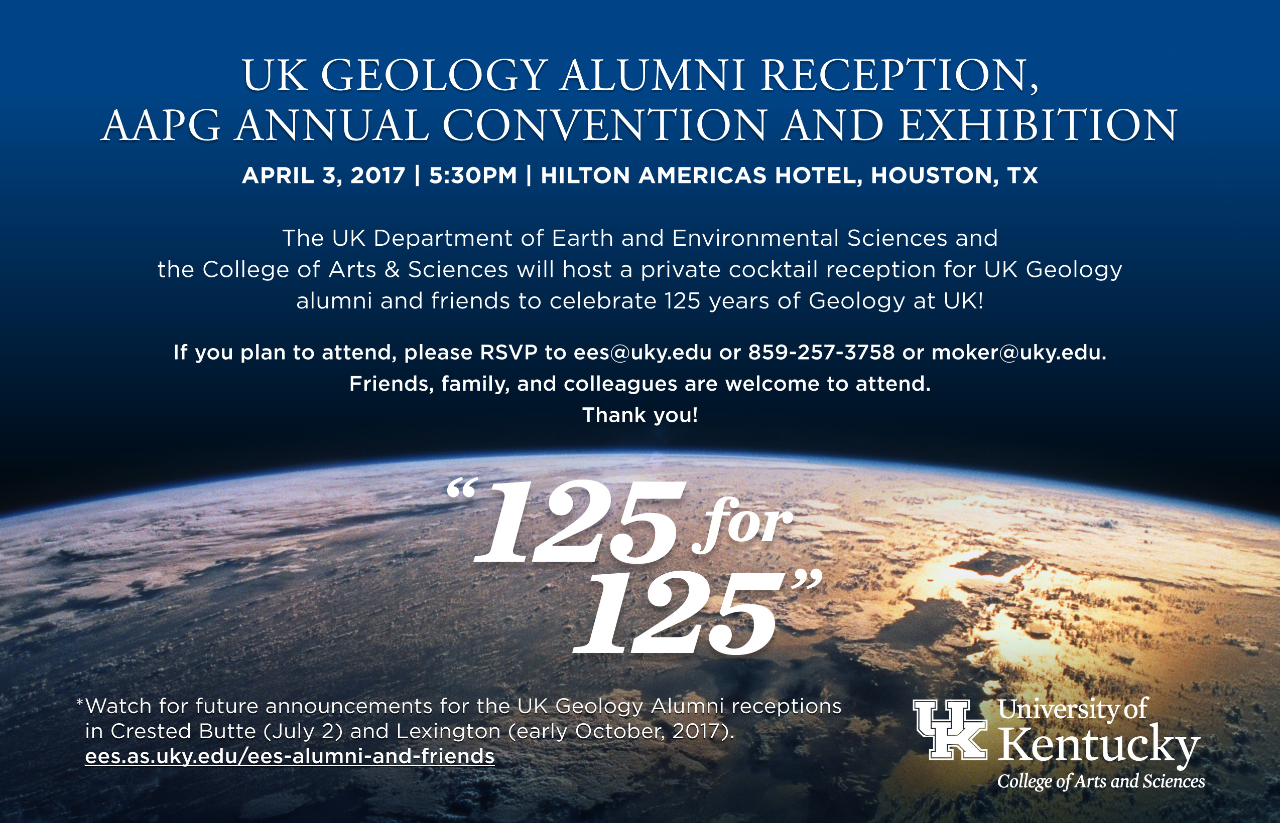 AAPG Annual Convention Reception University of Kentucky College of
